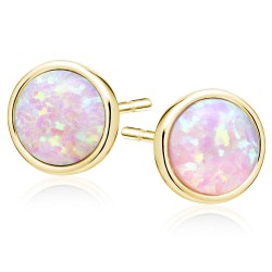 Cercei argint placati cu aur galben cu piatra roz Angel skin DiAmanti Z2021EG_OP08-DIA (Argint 925‰ 1,5 g.)